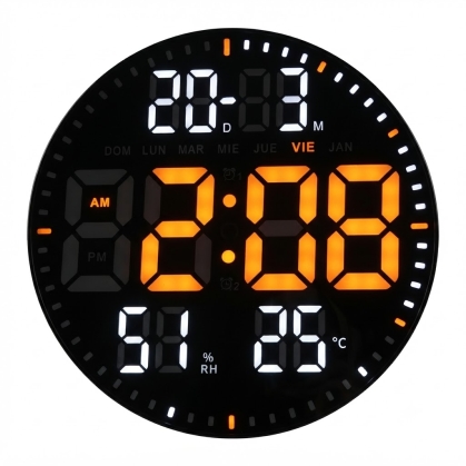 RELOJ PARED DIGITAL 25 CM