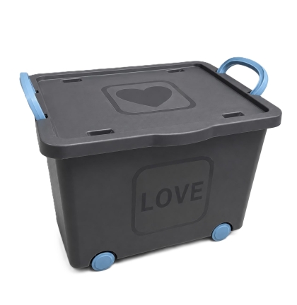 CAJA PLASTICA 40 LT C/ RUEDA 46 X 36 X 32