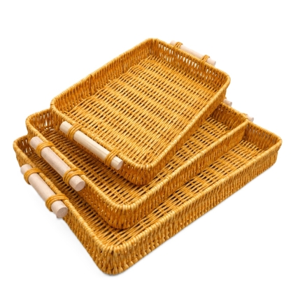 BANDEJA MIMBRE PEQUEÑA 33 X 20 CM